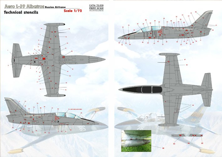 1/72 L-39 信天翁教练机机身标记 - 点击图像关闭