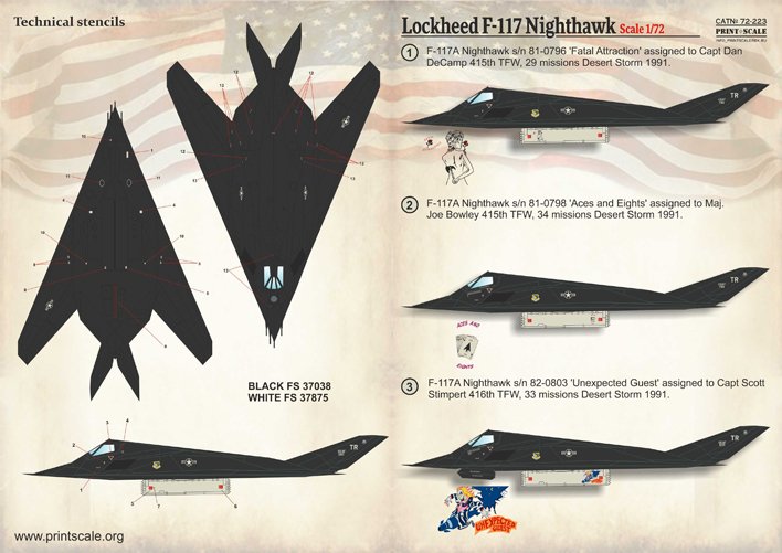 1/72 F-117 夜鹰战斗轰炸机