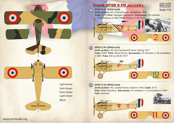 1/72 一战法国斯帕德7双翼战斗机 - 点击图像关闭