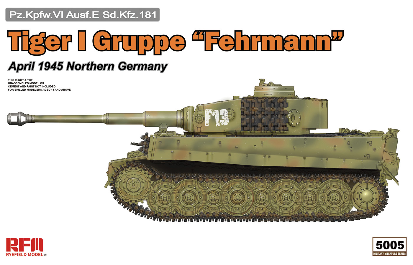 1/35 二战德国虎I重型坦克后期型"费赫曼战斗群" - 点击图像关闭