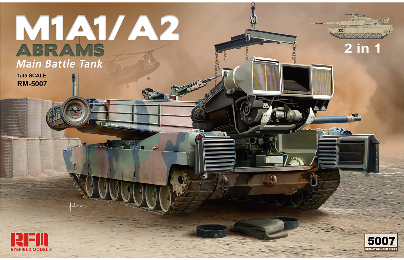 1/35 现代美国 M1A1/A2 艾布拉姆斯主战坦克(全内构)