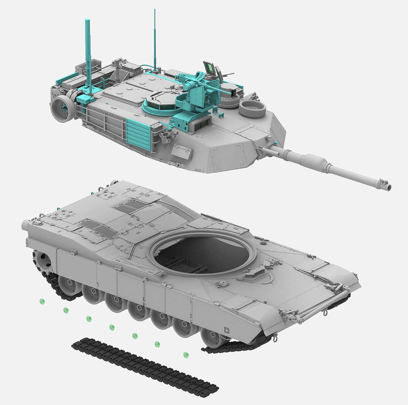 1/35 现代美国 M1A2 SEP V2 艾布拉姆斯主战坦克 - 点击图像关闭