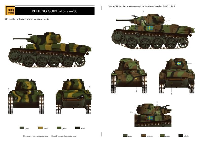 1/35 二战瑞典 Stridsvagn m/38 轻型坦克改造件(配Hobby Boss 特鲁迪坦克)