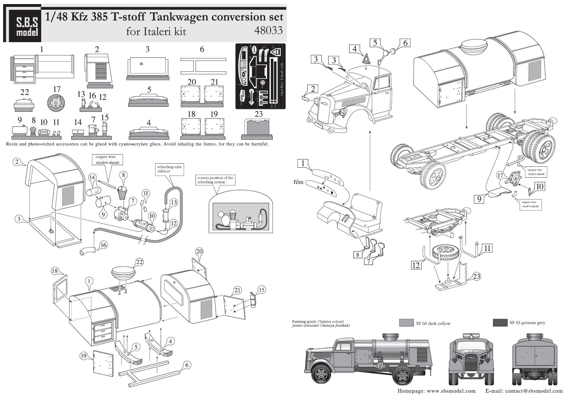 1/48 二战德国 Kfz.385 欧宝闪电油罐卡车改造件(配伊达雷利) - 点击图像关闭