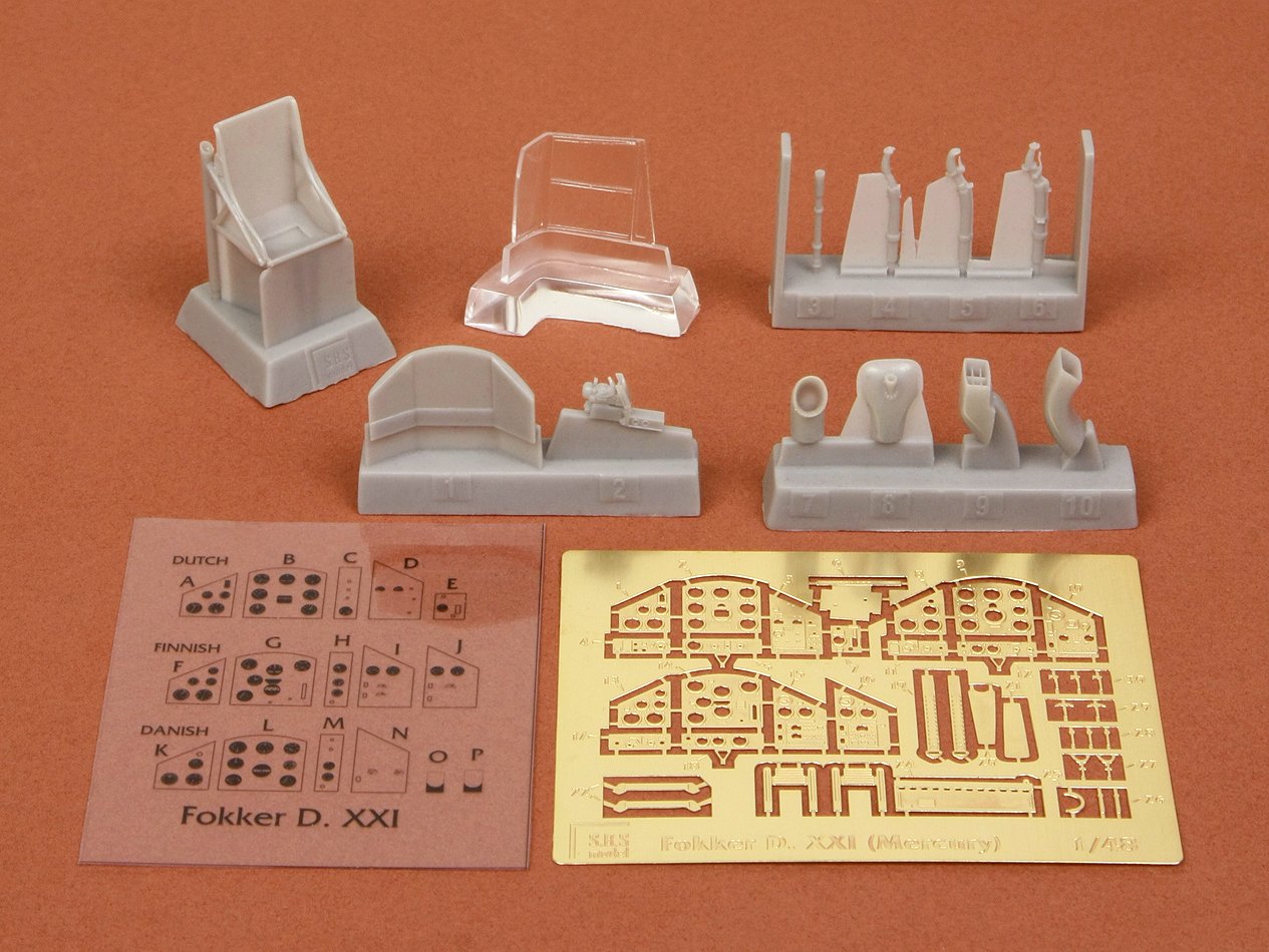 1/48 Fokker D.XXI 福克战斗机细节改造件(配Classic Airframes/Special Hobby)