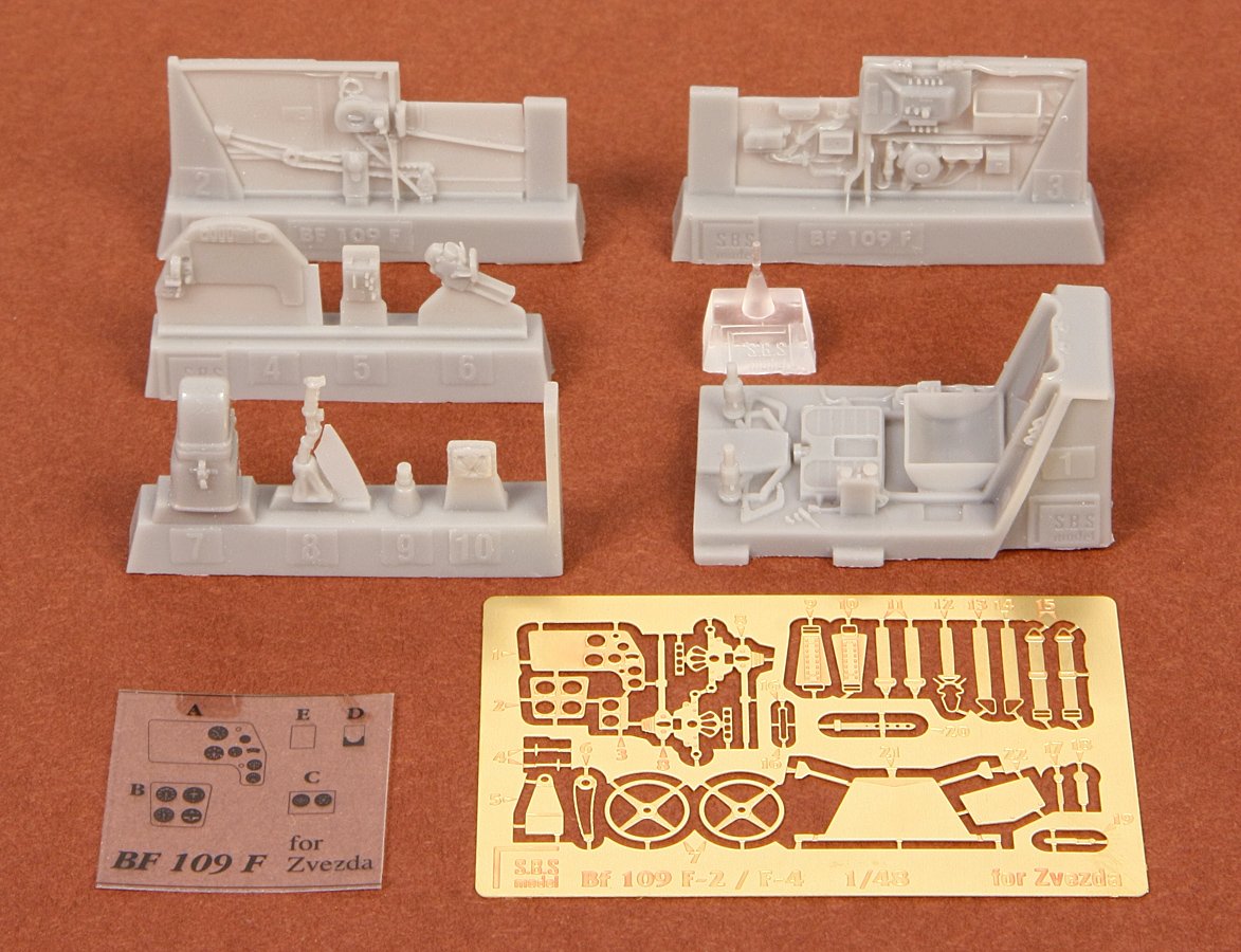 1/48 Bf109F-2/F-4 梅塞施米特战斗机座舱改造件(配红星)