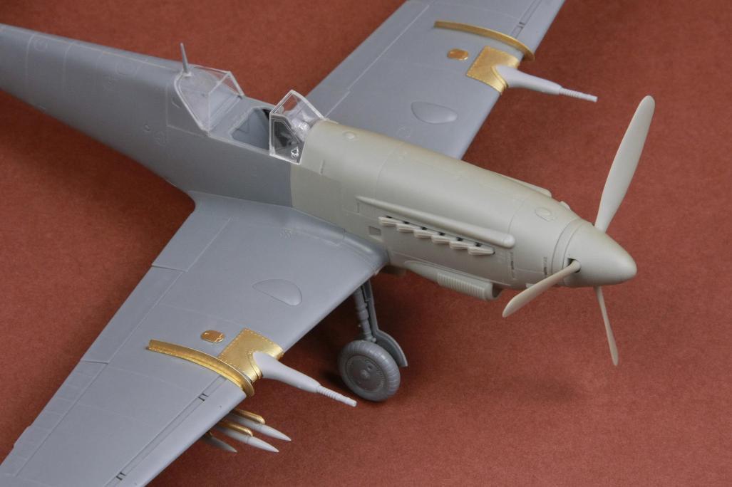 1/48 HA-1112 崔帕拉/布琼战斗机西班牙型机炮与火箭弹改造件(配田宫)