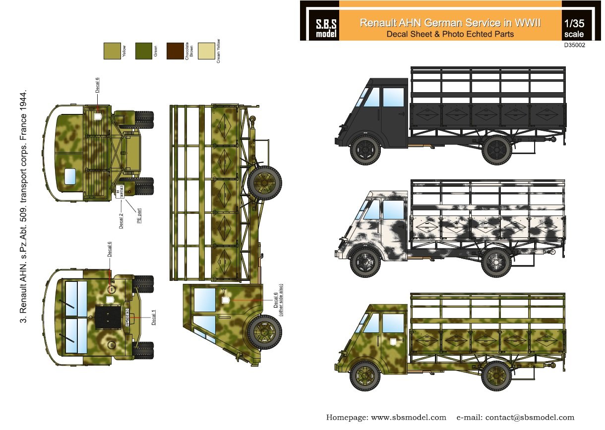 1/35 二战德国雷诺军用卡车缴获型战术标记