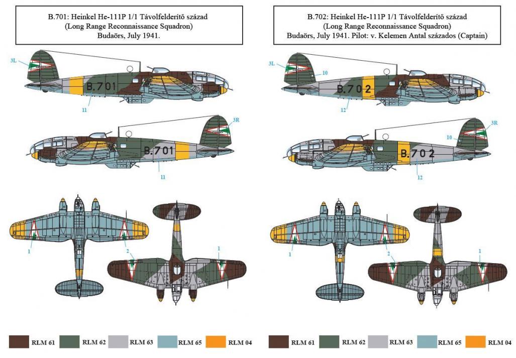 1/48 He111P 亨克尔中型轰炸机"匈牙利服役战术标记" - 点击图像关闭