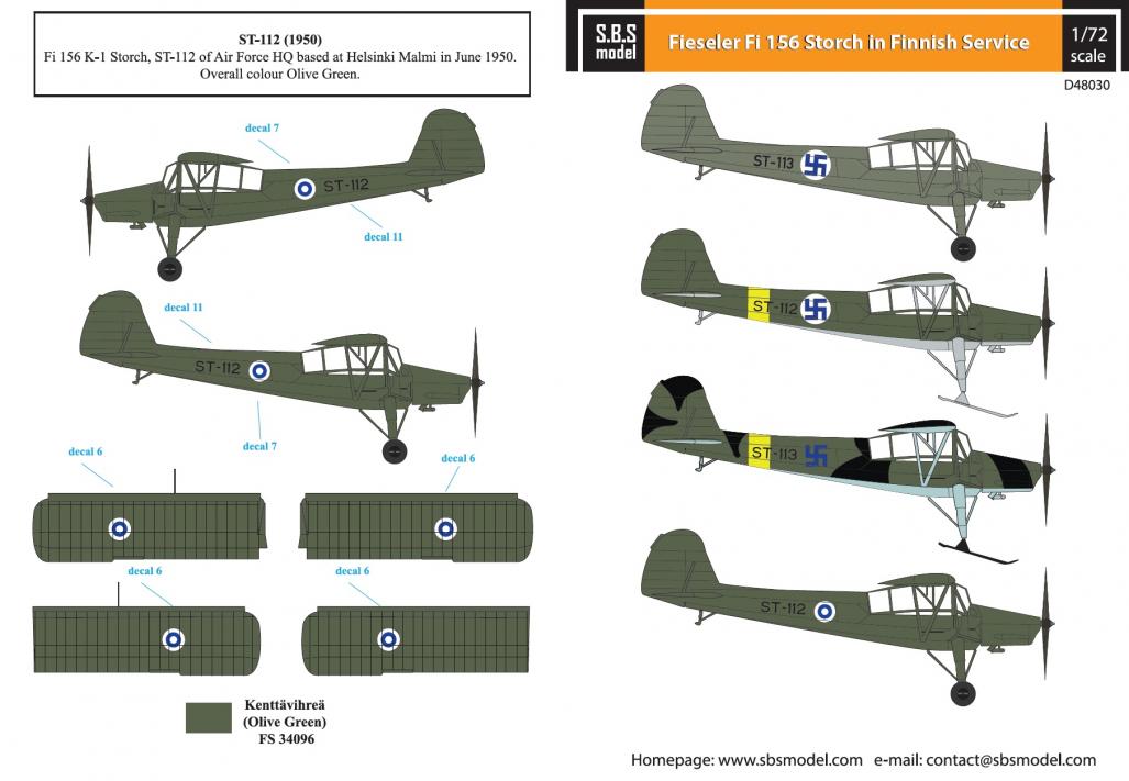 1/48 Fi156 白鹤式战斗侦察机"芬兰服役战术标记"