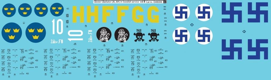 1/72 角斗士双翼战斗机"瑞典服役战术标记"(2) - 点击图像关闭