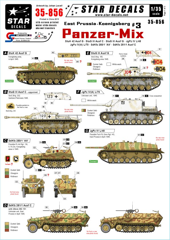 1/35 二战德国装甲战车#3"东普鲁士科尼斯堡战役"