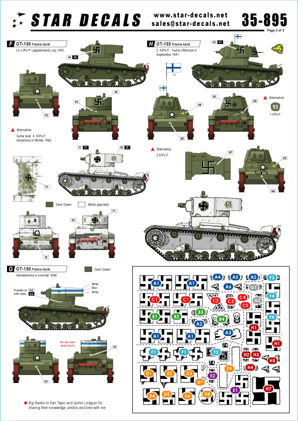 1/35 二战芬兰坦克(3)"T-26A, T-26, OT-130/133"