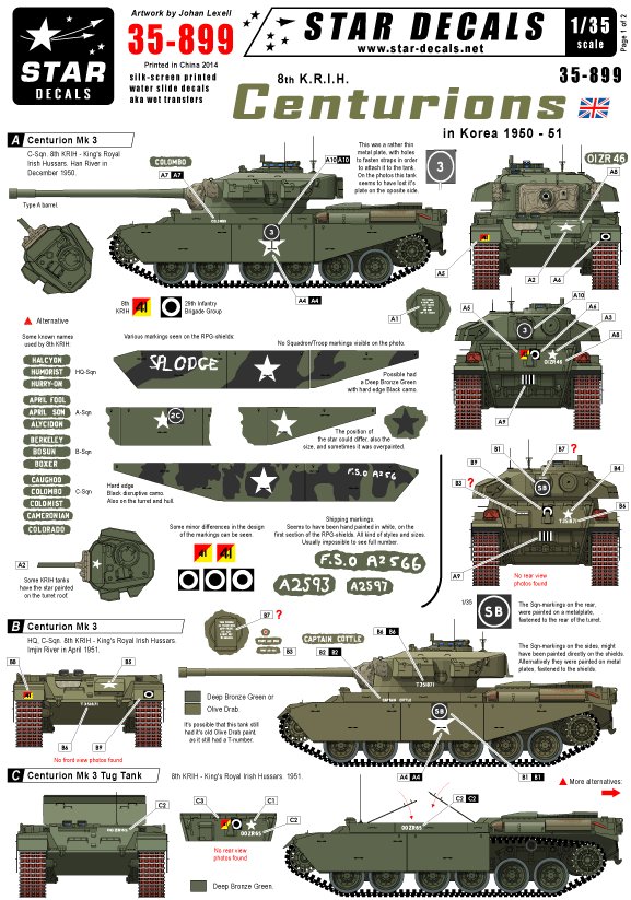 1/35 英国第8国王皇家爱尔兰轻骑兵"朝鲜战争1950-51年"