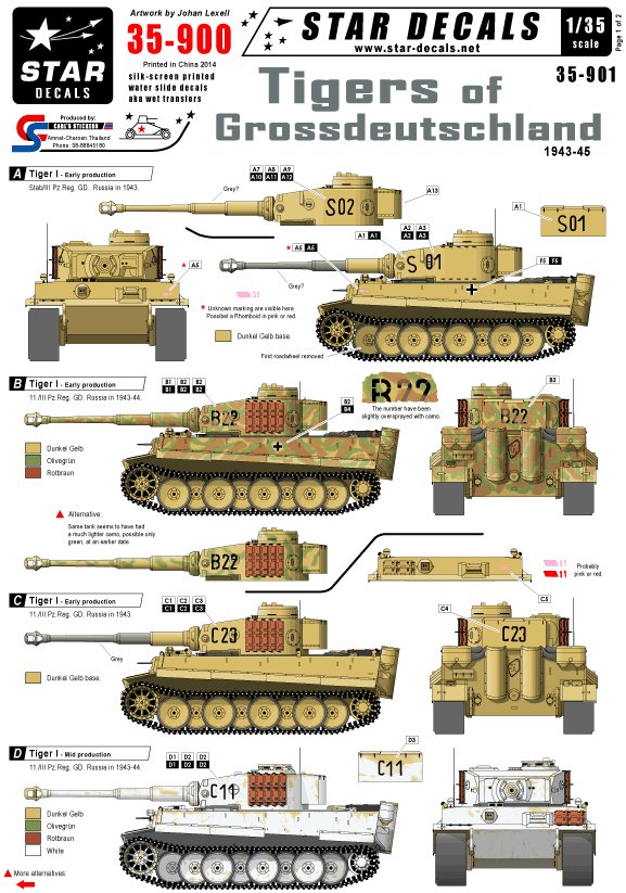 1/35 二战德国虎式重型坦克"大德意志装甲师1943-45年"