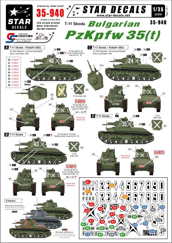 1/35 二战保加利亚 Pz.Kpfw.35(t) 轻型坦克