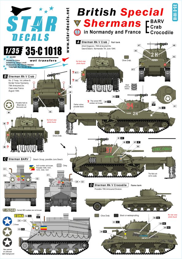 1/35 二战英国谢尔曼中型坦克特种改型 - 点击图像关闭