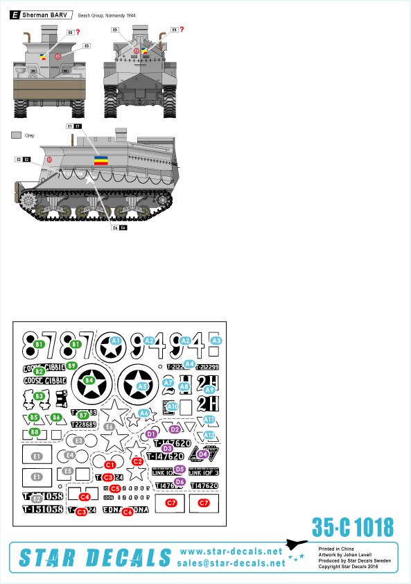 1/35 二战英国谢尔曼中型坦克特种改型