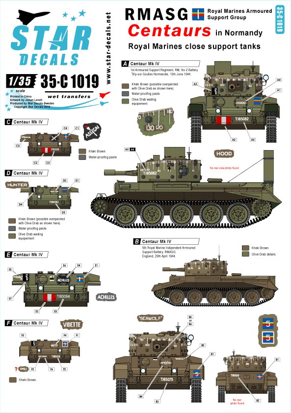 1/35 二战英国皇家陆战队装甲支援群"半人马座步兵坦克"