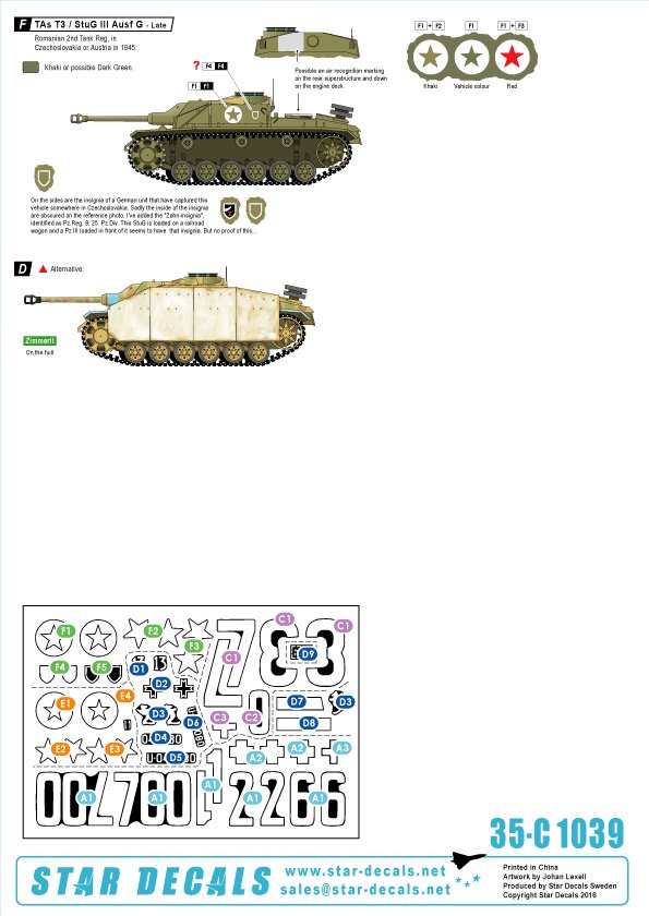 1/35 二战三号突击炮"罗马尼亚, 匈牙利"