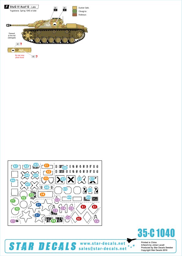 1/35 二战三号突击炮"保加利亚, 西班牙, 意大利, 南斯拉夫"
