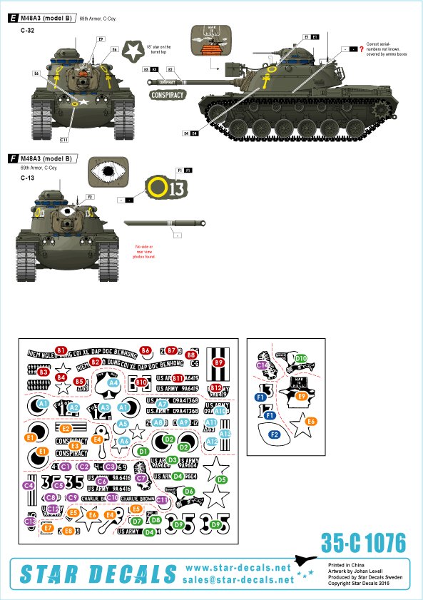 1/35 越战美国 M48A3 巴顿主战坦克"第69装甲团" - 点击图像关闭