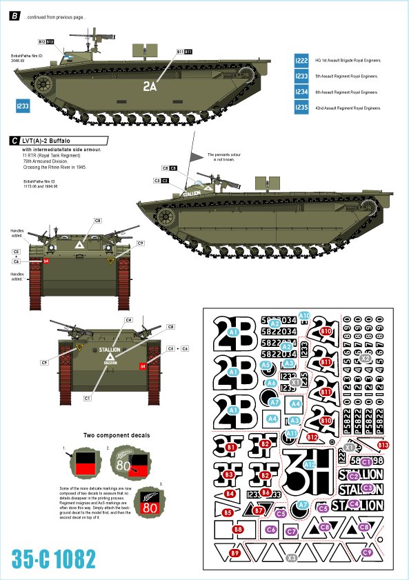 1/35 二战英国 LVT-2, LVT(A)-2 水牛两栖装甲车(1)