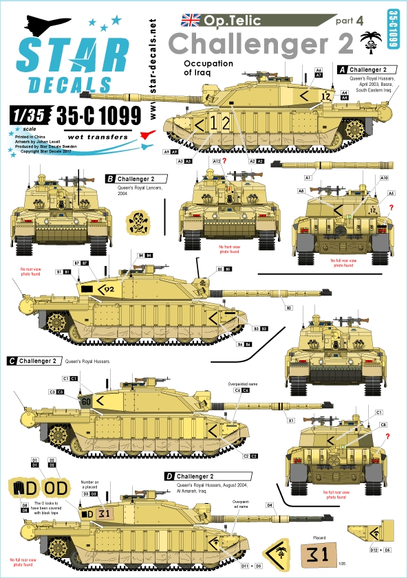 1/35 现代英国挑战者2型主战坦克"伊拉克战争"