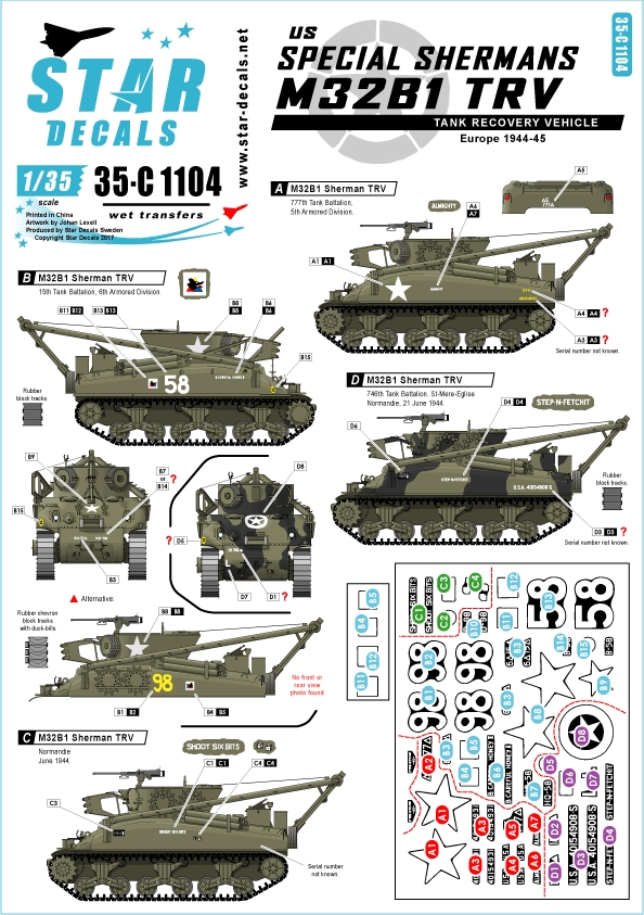 1/35 二战美国 M32B1 谢尔曼坦克抢救车"欧洲战线1944-45年" - 点击图像关闭