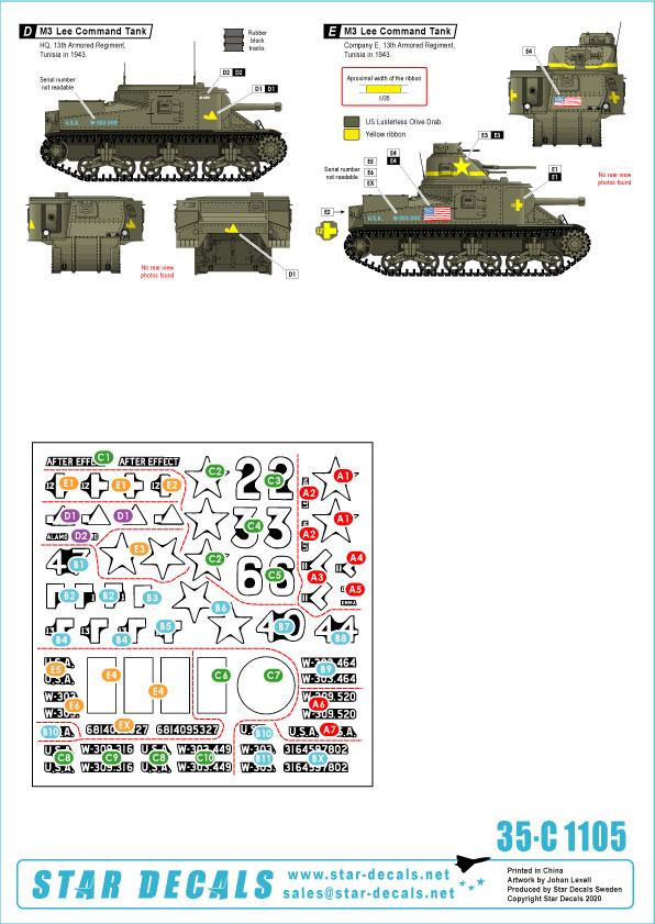 1/35 二战美国 M3 李轻型坦克"第1装甲师, 北非战线1942-43年"