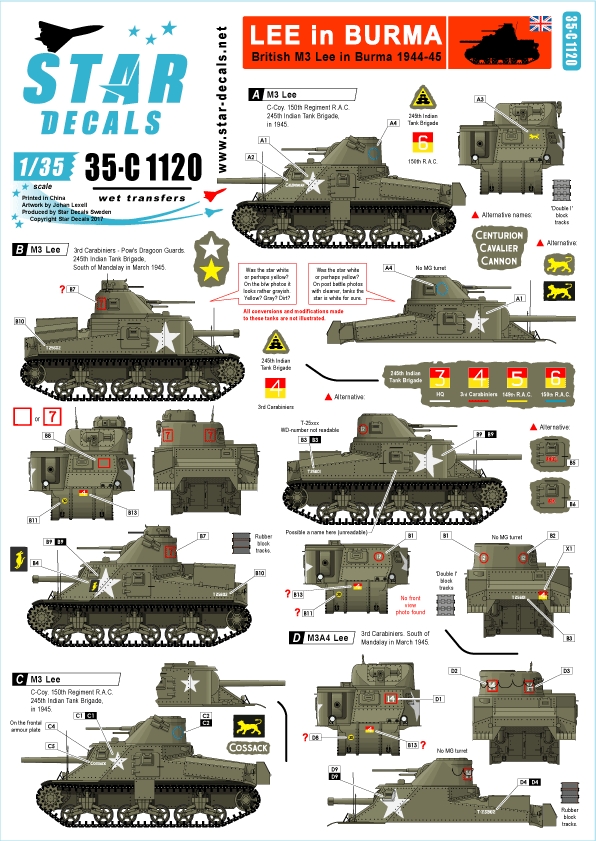1/35 二战英国 M3 李轻型坦克"缅甸战线1944-45年"