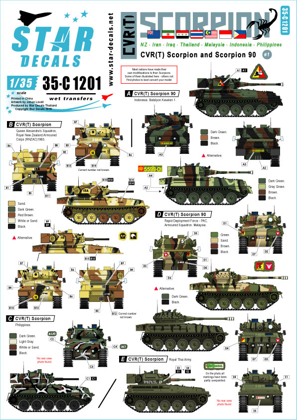 1/35 CVR(T) 蝎子装甲侦察车(1)"新西兰, 伊朗, 伊拉克, 泰国"