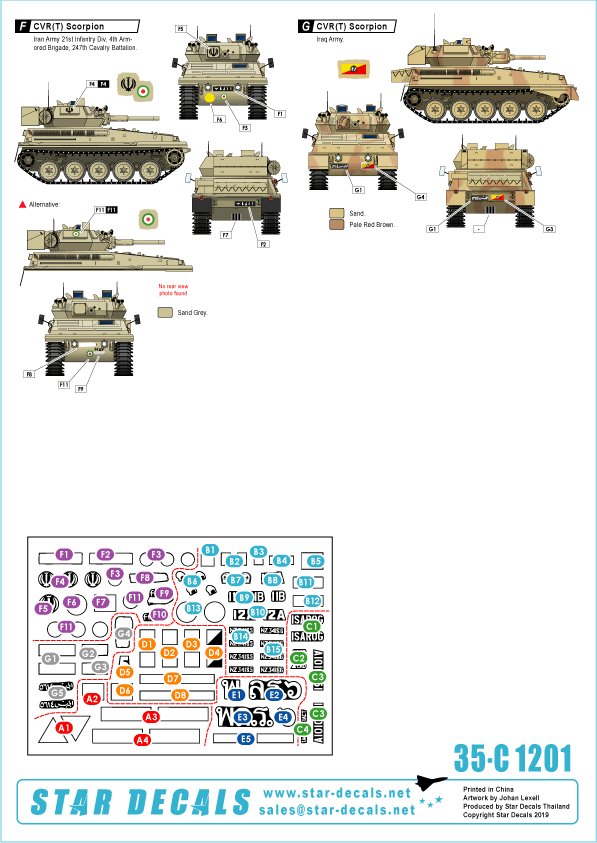 1/35 CVR(T) 蝎子装甲侦察车(1)"新西兰, 伊朗, 伊拉克, 泰国" - 点击图像关闭