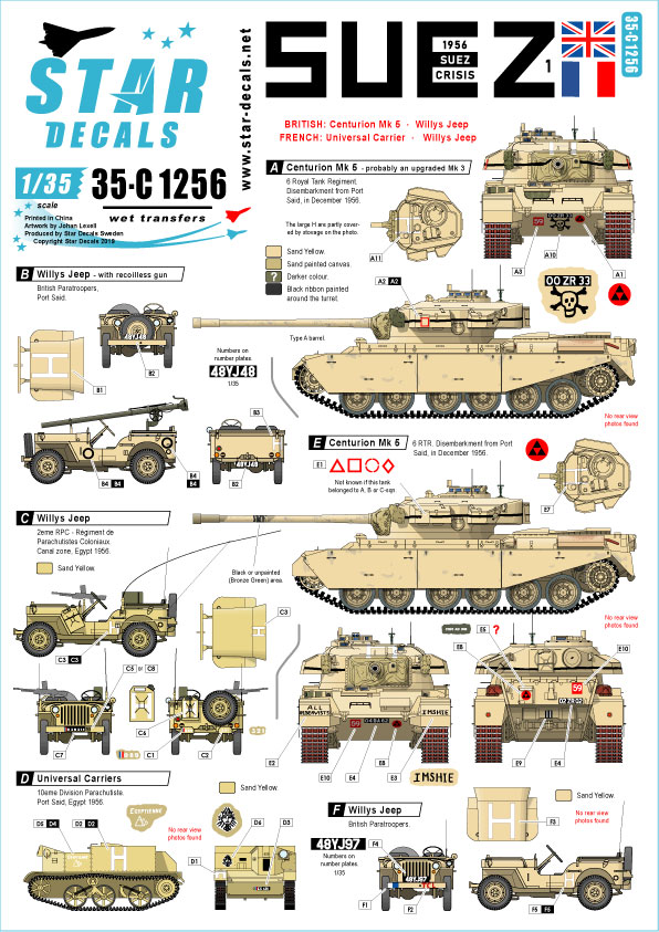 1/72 苏伊士危机1956年(1)"英法联军坦克与装甲车"