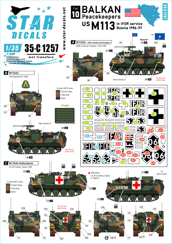 1/35 巴尔干维和(10)"美国装甲车 M113 IFOR " - 点击图像关闭