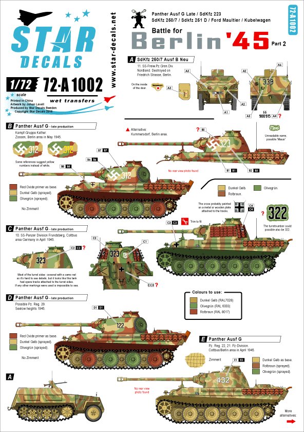 1/72 二战德国坦克与装甲车"柏林战斗1945年"(2)