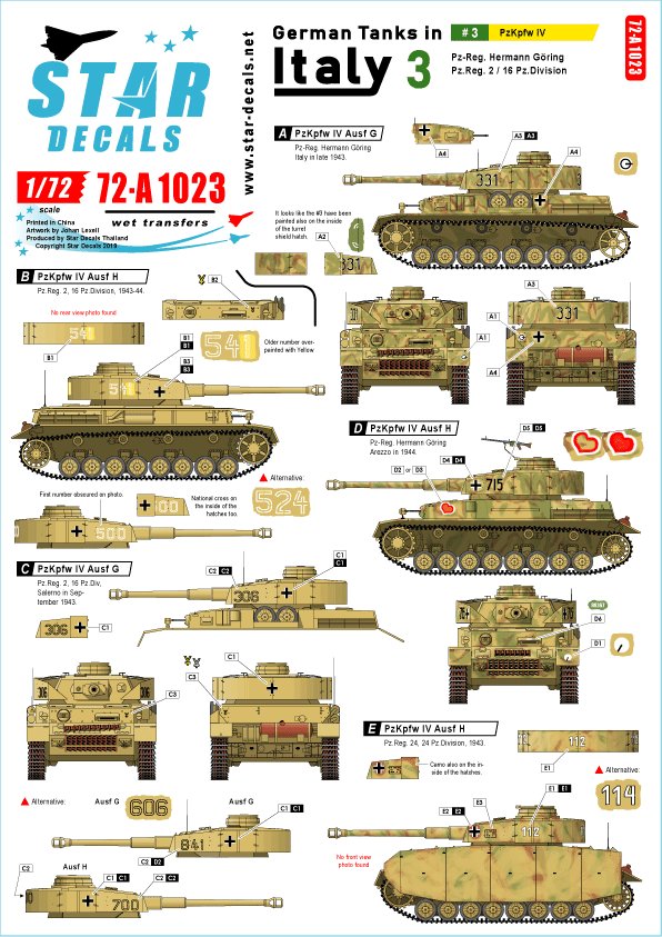 1/72 二战德国坦克与装甲车"四号战车G/H型, 意大利战线"(3) - 点击图像关闭