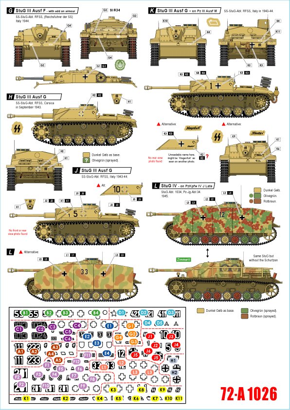 1/72 二战德国坦克与装甲车"三号突击炮, 四二型突击炮, 意大利战线"(6) - 点击图像关闭