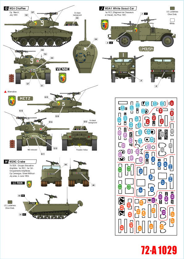 1/72 印支战争(2)"法国第1猎人装甲团" - 点击图像关闭