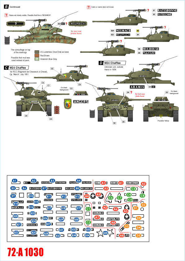 1/72 印支战争(3)"M24 霞飞/野牛轻型坦克, 法国第1骑兵团, 奠边府战役" - 点击图像关闭