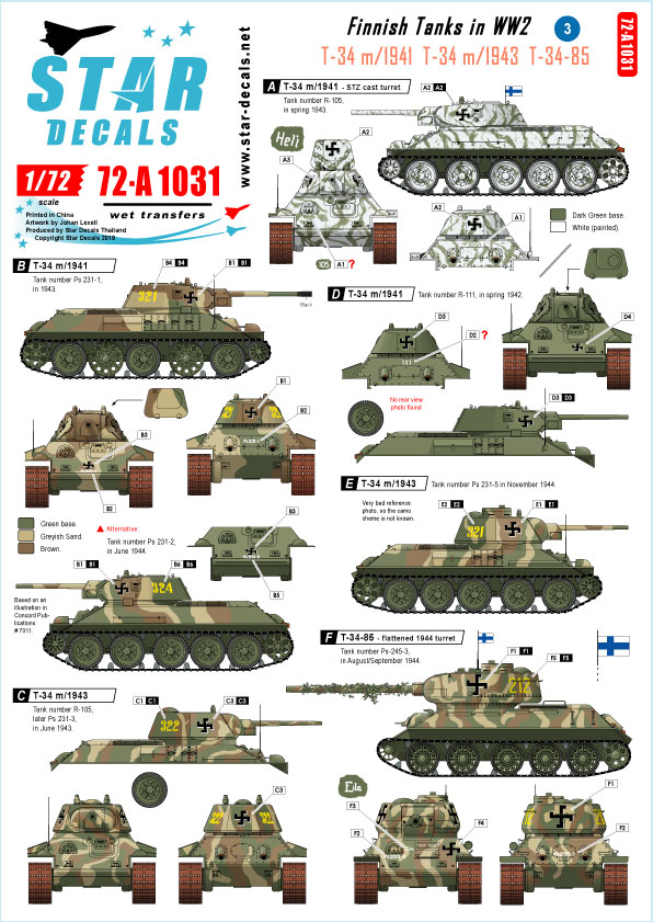 1/72 二战芬兰坦克(3)"T-34 中型坦克" - 点击图像关闭