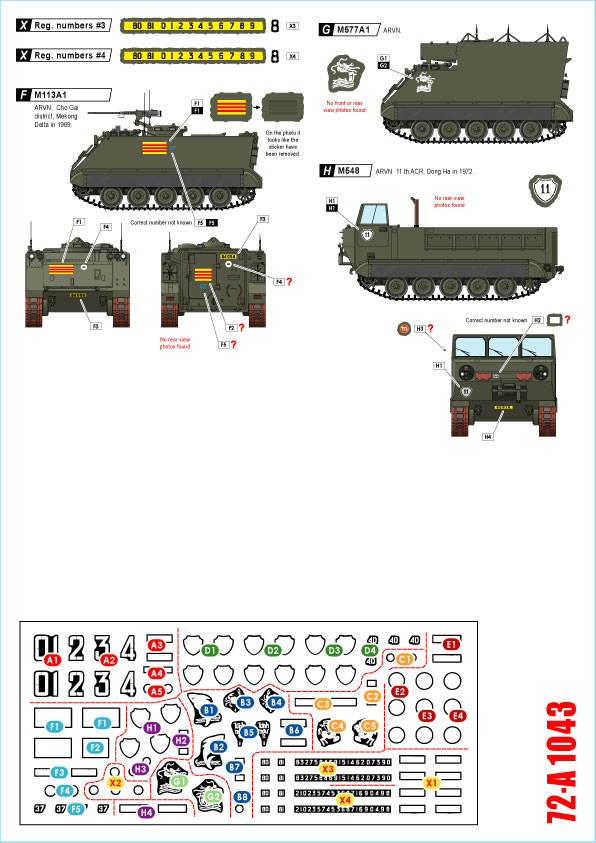 1/72 南越军(2)"M113 装甲运兵车"