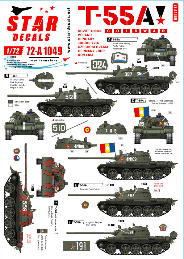1/72 T-55A 主战坦克"冷战时期, 苏联与华沙组织" - 点击图像关闭
