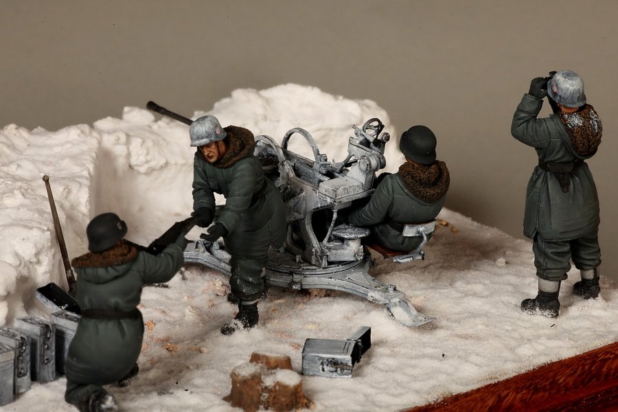 1/35 二战德国武装党卫军防空炮兵(4人)