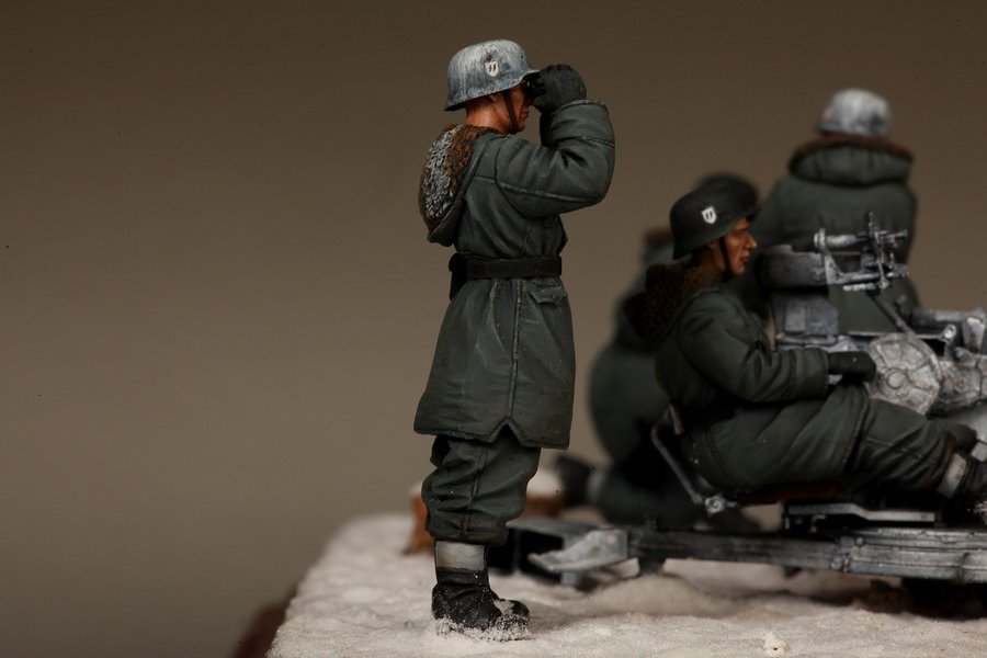 1/35 二战德国武装党卫军防空炮兵(4人)