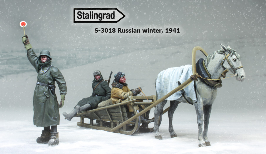 1/35 二战德国步兵与马匹雪橇 1/35 二战德国步兵与马匹雪橇
