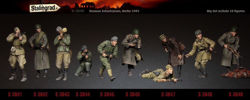 1/35 二战俄罗斯步兵小队(10人) - 点击图像关闭