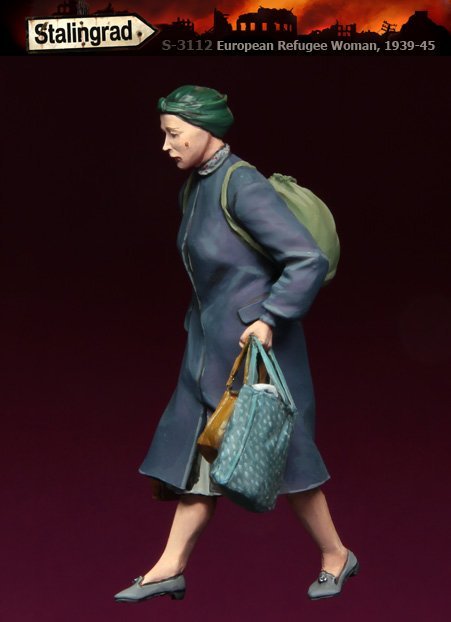 1/35 二战欧洲难民妇女