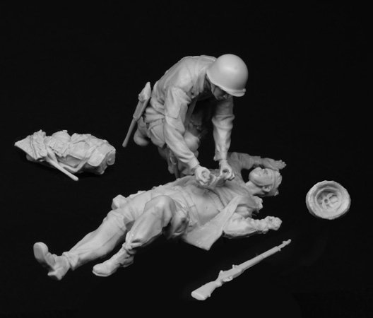 1/35 二战美国医务兵与受伤伞兵 - 点击图像关闭