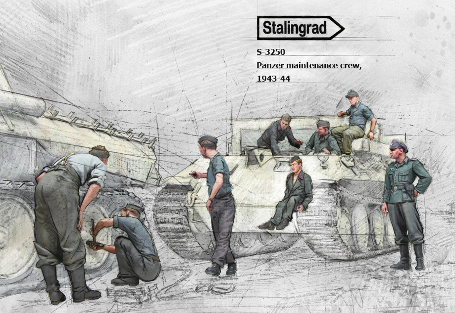 1/35 二战德国坦克战车机修工(8人) - 点击图像关闭